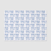 Onze Bruiloft - Naam & Datum Weefseldocument, Wit Tissuepapier (Voorkant)