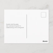 Onze bruiloft Oplossing Uitstel Stomme Couple Briefkaart (Achterkant)