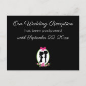 Onze bruiloft Oplossing Uitstel Stomme Couple Briefkaart (Voorkant)