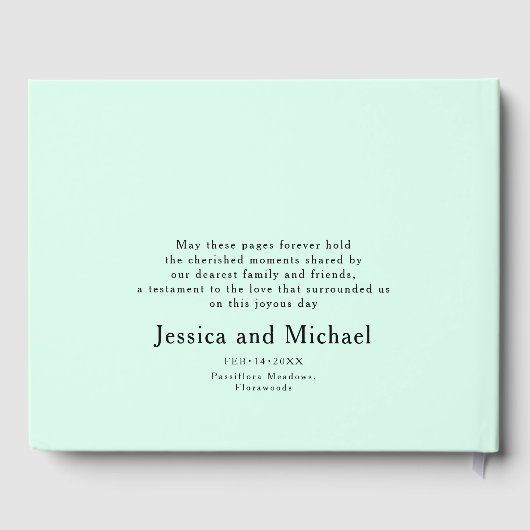 💍Onze bruiloft Passiflora Serenity Gastenboek (Achterkant)