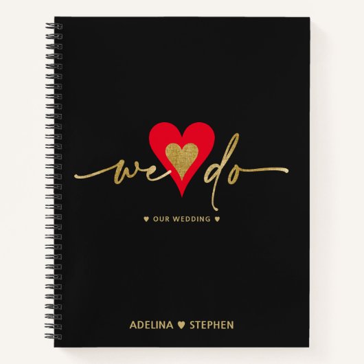 Onze bruiloft plannen bruiloft Journal chique goud Notitieboek (Voorkant)