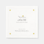 Onze bruiloft receptie standaard cocktail servet (Voorkant)