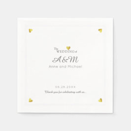 Onze bruiloft receptie standaard cocktail servet