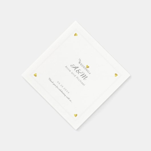 Onze bruiloft receptie standaard cocktail servet (Hoek)