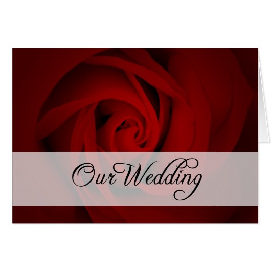 Onze bruiloft : Red Rose : (Voorkant Horizontaal)