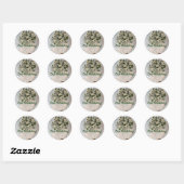Onze bruiloft ronde sticker (Vel)