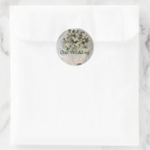 Onze bruiloft ronde sticker (Tas)