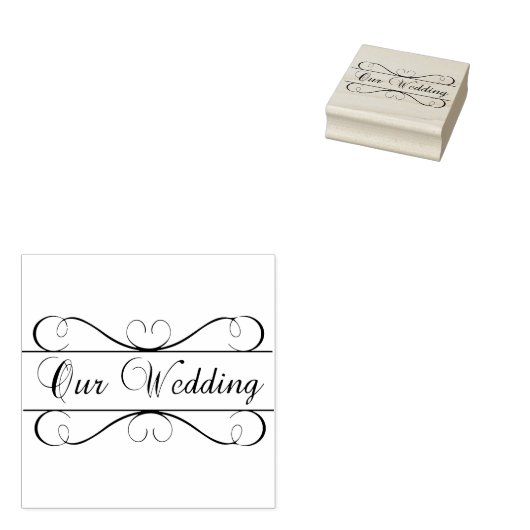 Onze bruiloft rubberstempel (Gestempeld)