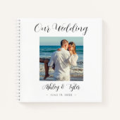 Onze bruiloft, scriptnamen, datum, foto gastenboek notitieboek (Voorkant)