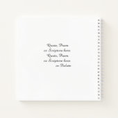 Onze bruiloft, scriptnamen, datum, foto gastenboek notitieboek (Achterkant)