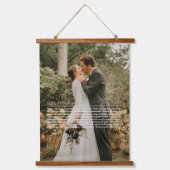 Onze bruiloft songteksten hangend wandkleed (Voorkant)