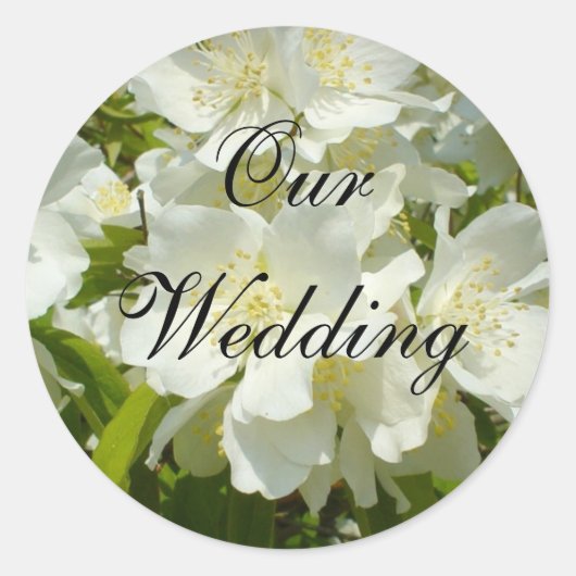 Onze bruiloft Sticker (Voorkant)