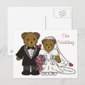 Onze bruiloft Teddy Bear Briefkaart (Voorkant / Achterkant)