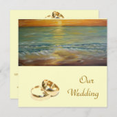 onze bruiloft - trouwuitnodiging kaart (Voorkant / Achterkant)