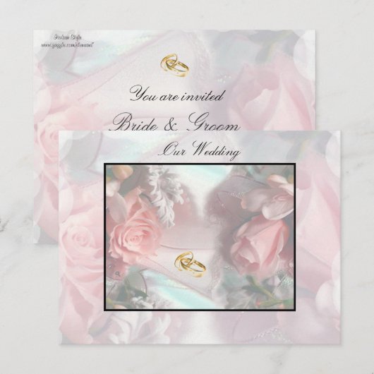 Onze bruiloft uitnodiging Briefkaart (Voorkant / Achterkant)