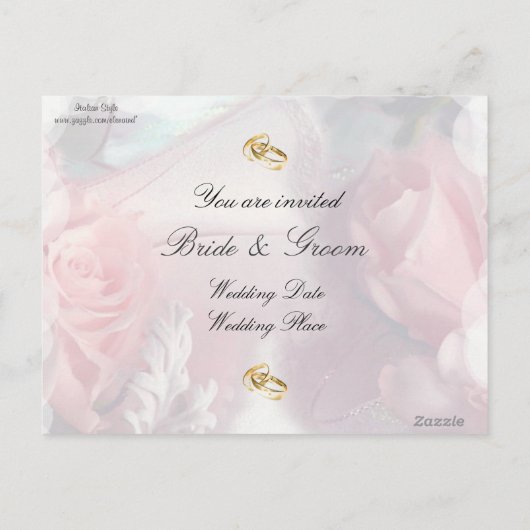 Onze bruiloft uitnodiging Briefkaart (Achterkant)