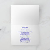 Onze bruiloft, witte sneeuwvlokken Blauwe trouwkaa (Binnen)