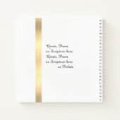 Onze bruiloft, zwarte scriptnamen, datum, foto, go notitieboek (Achterkant)