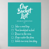 Onze Bucket-lijst Gepersonaliseerd checklist voor  Poster (Voorkant)