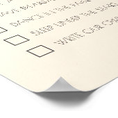 Onze Bucket-lijst Gepersonaliseerd checklist voor  Poster (Hoek)