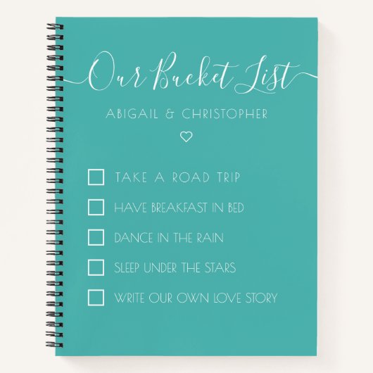 Onze Bucket-lijst Gepersonaliseerd Keepomwille Notitieboek (Voorkant)