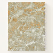 Onze Bucket List Sand Marble Gold Glitter Notitieboek (Achterkant)