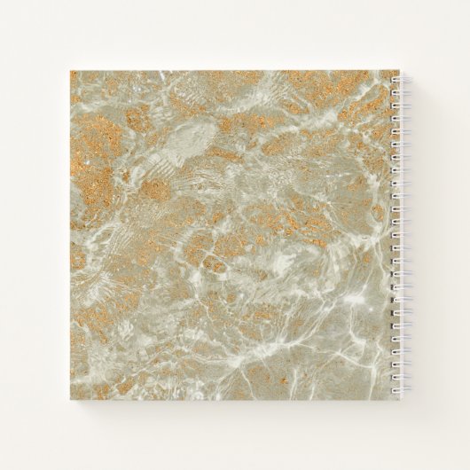 Onze Bucket List Sand Marble Gold Glitter Notitieboek (Achterkant)