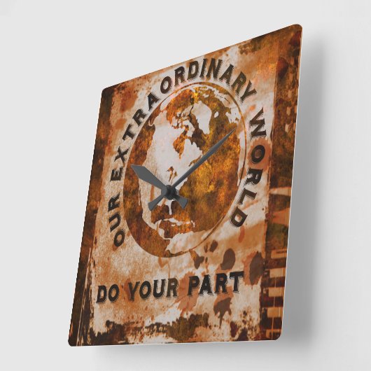 Onze buitengewone wereld vierkante klok (Hoek)