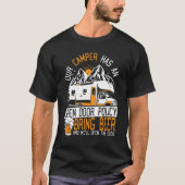 Onze camper heeft een opendeurbeleid RV Camping Ca T-shirt (Voorkant)