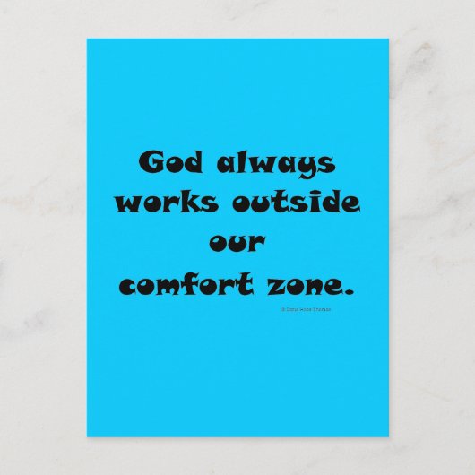 onze comfortzone briefkaart (Voorkant)