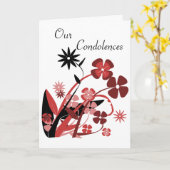 Onze condoleances kaart (Gele Bloem)