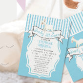 Onze Cute Lil Lamb Baby Boy Shower Kaart
