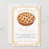 Onze Cutie Pie 1e verjaardagsfeestje Bedankkaart (Voorkant)