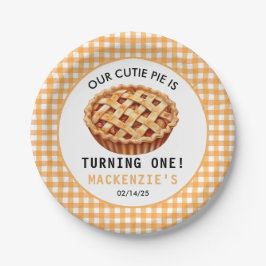 Onze Cutie Pie's 1e verjaardag Papieren Bordje