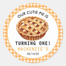 Onze Cutie Pie's 1e verjaardag Ronde Sticker
