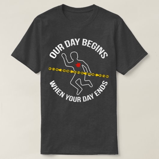 Onze dag begint wanneer je dag eindigt met de plaa t-shirt (Design voorkant)