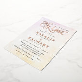 Onze dag is gekomen op laatste bruiloft goud folie uitnodiging (Gedraaid)