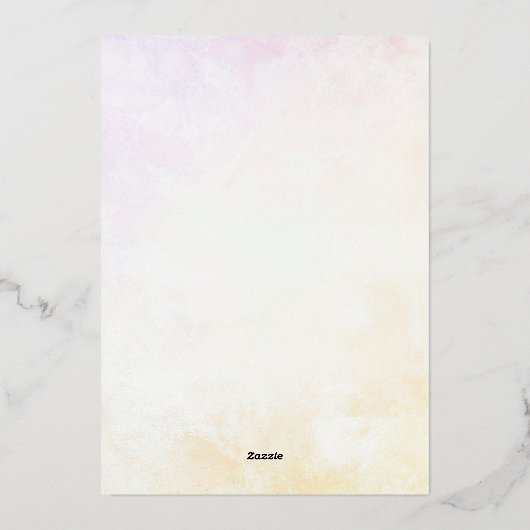 Onze dag is gekomen op laatste bruiloft goud folie uitnodiging (Achterkant)