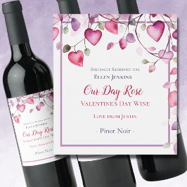 Onze Dag Rosé Valentijnsdag Wijn Etiket