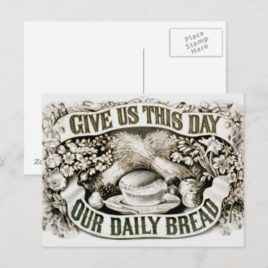  Onze dagelijkse Christelijke Prayer 1872 Briefkaart (Voorkant / Achterkant)