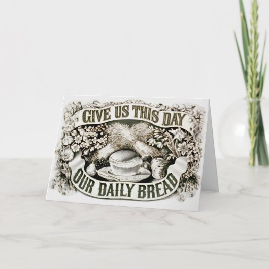 Onze dagelijkse Christelijke Prayer 1872 Kaart (Voorkant)