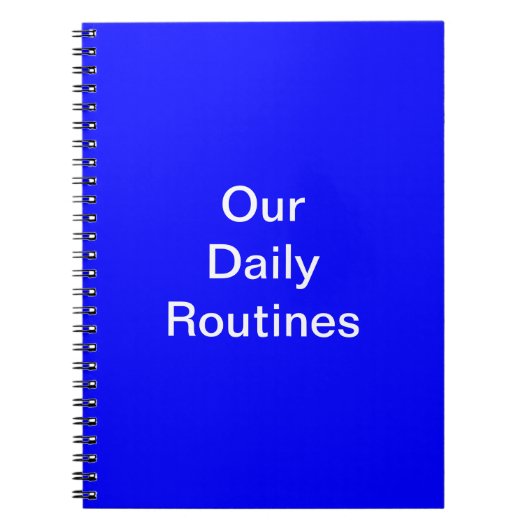 Onze dagelijkse routines Notitieboek (Voorkant)