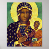 Onze dame Black Madonna Poolse katholieke vrouw Poster (Voorkant)