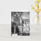 Onze Dame Cathedral, Parijs ~ blank card Kaart (Gele Bloem)