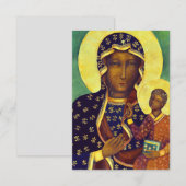 Onze dame Czestochowa Black Madonna Icon Poland (Voorkant / Achterkant)