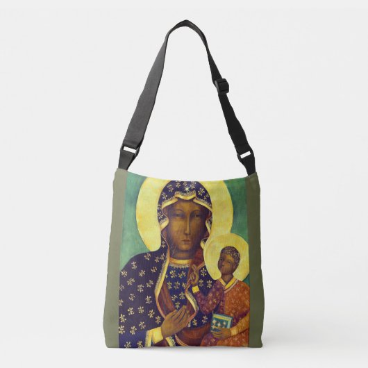 Onze dame Czestochowa Black Madonna Icon Poland Crossbody Tas (Voorkant)