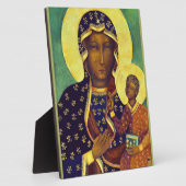 Onze dame Czestochowa Black Madonna Icon Poland Fotoplaat (Zijkant)
