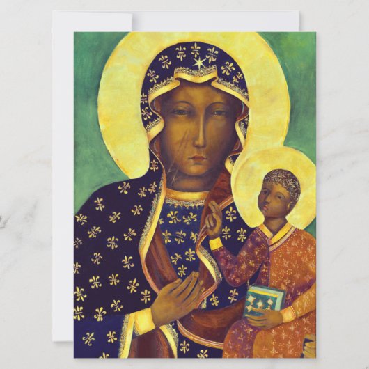 Onze dame Czestochowa Black Madonna Icon Poland Kaart (Voorkant)