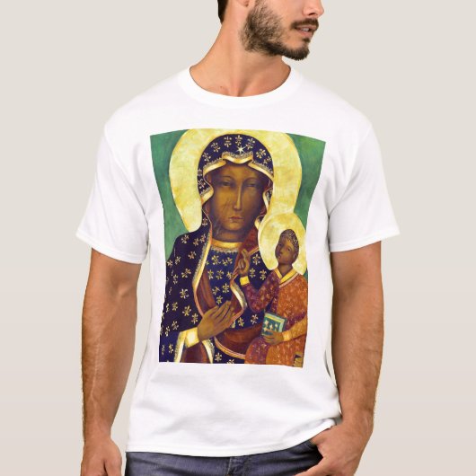 Onze dame Czestochowa Black Madonna Icon Poland T-shirt (Voorkant)