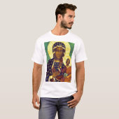 Onze dame Czestochowa Black Madonna Icon Poland T-shirt (Voorkant volledig)